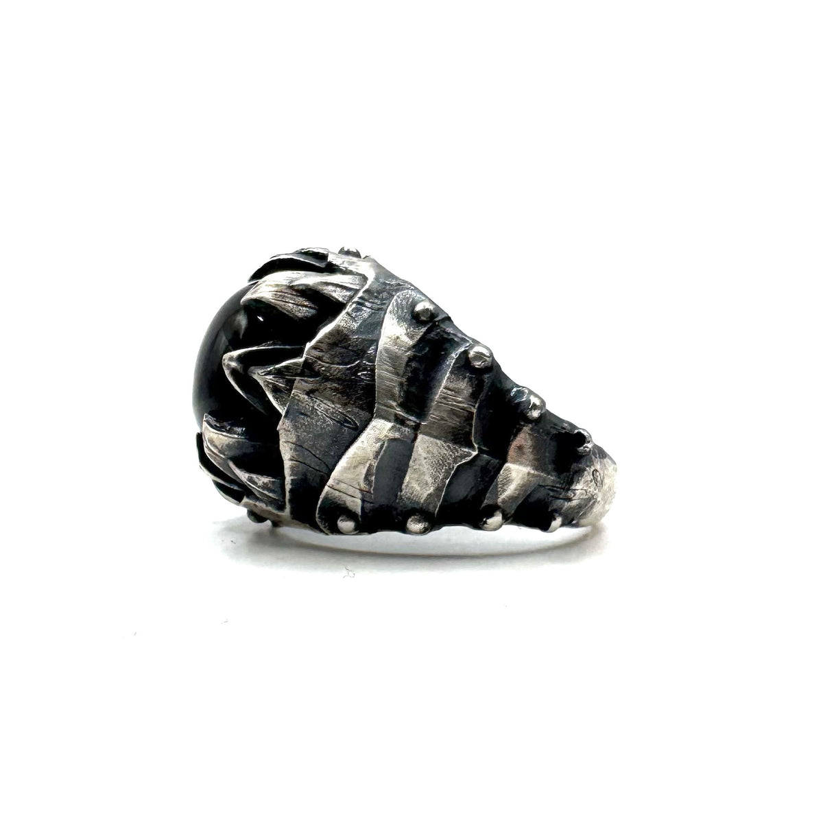 Wraith Ring With Black Onyx In Sterling Silver