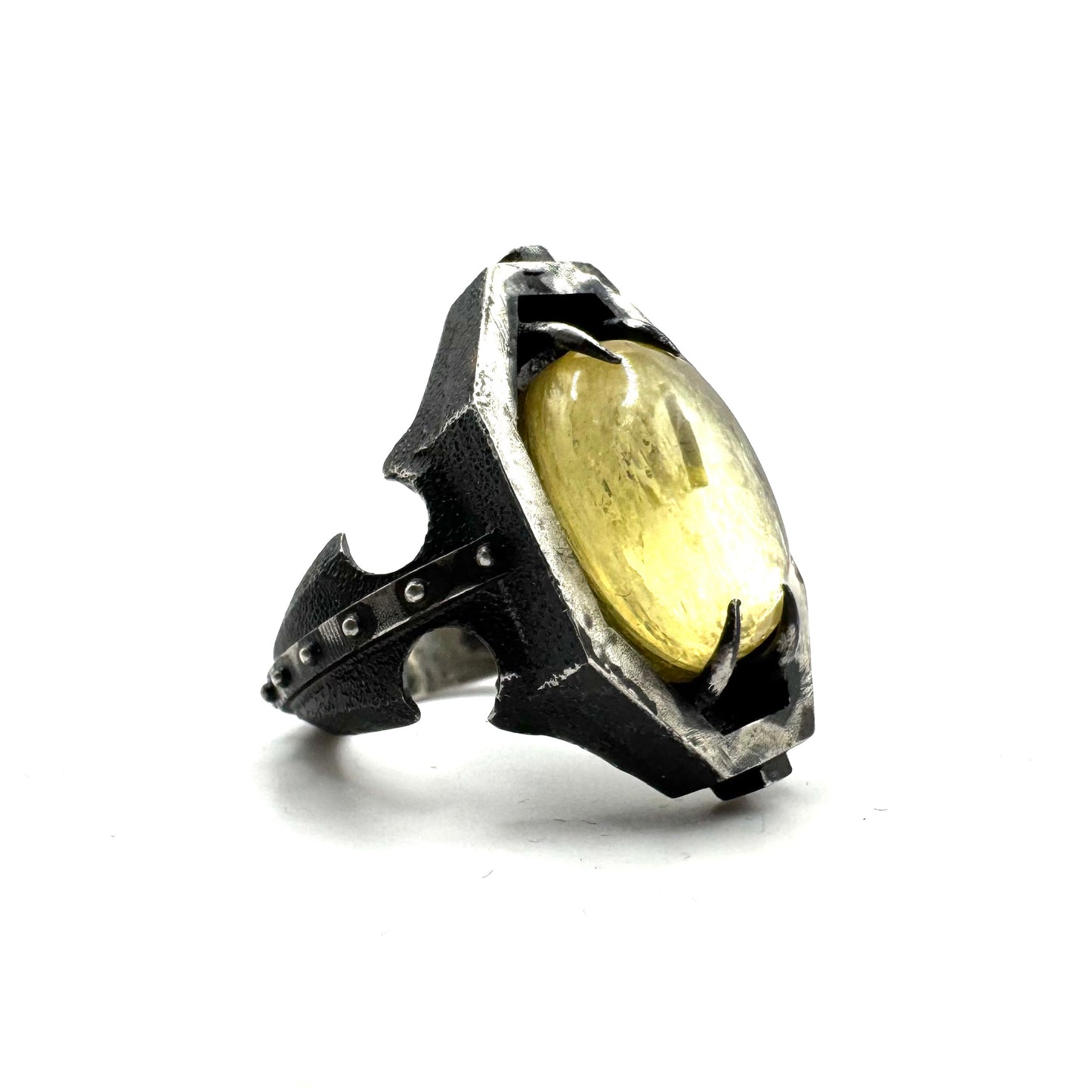 Lepitolite Citadel Ring in Sterling Silver