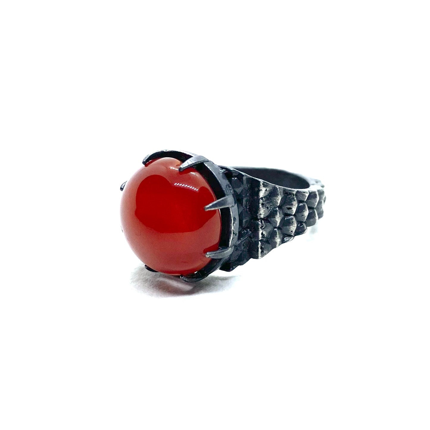 Dragon’s Claw with Carnelian in Sterling Silver