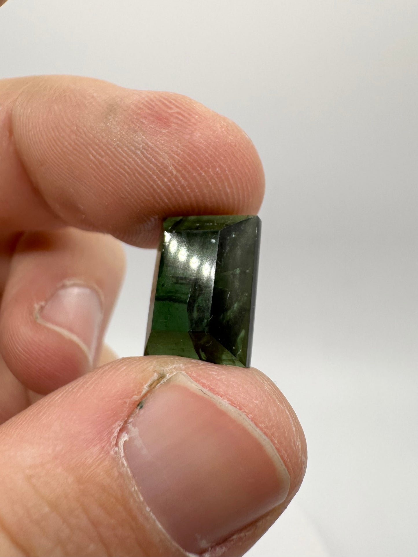 TO BE CAST - Brutalist Ring With Tourmaline In sterling Silver