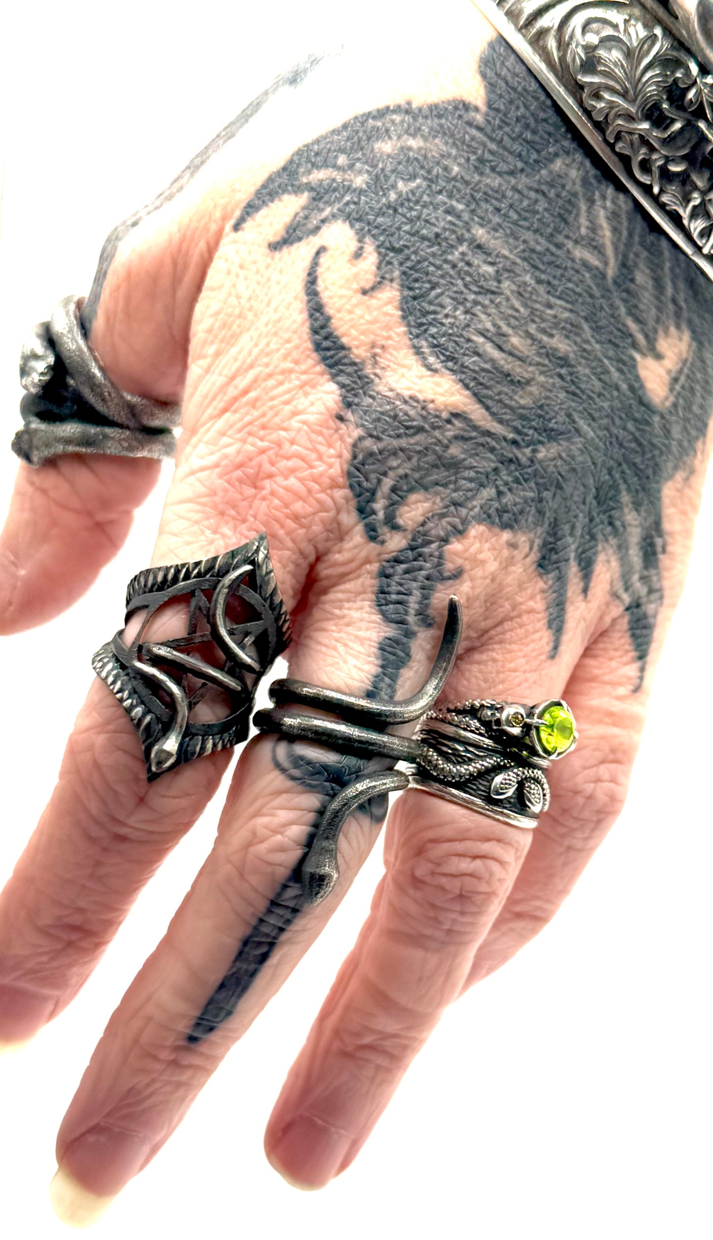 Serpent’s Call Ring In Sterling Silver