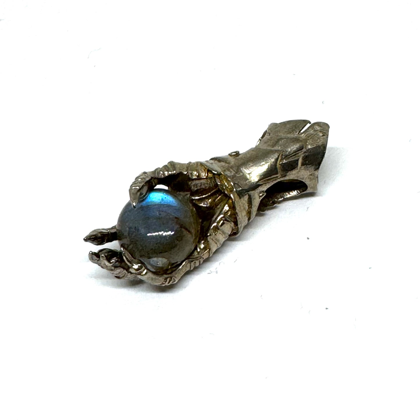 Abaddon Small Bronze Pendant Labradorite and Onyx