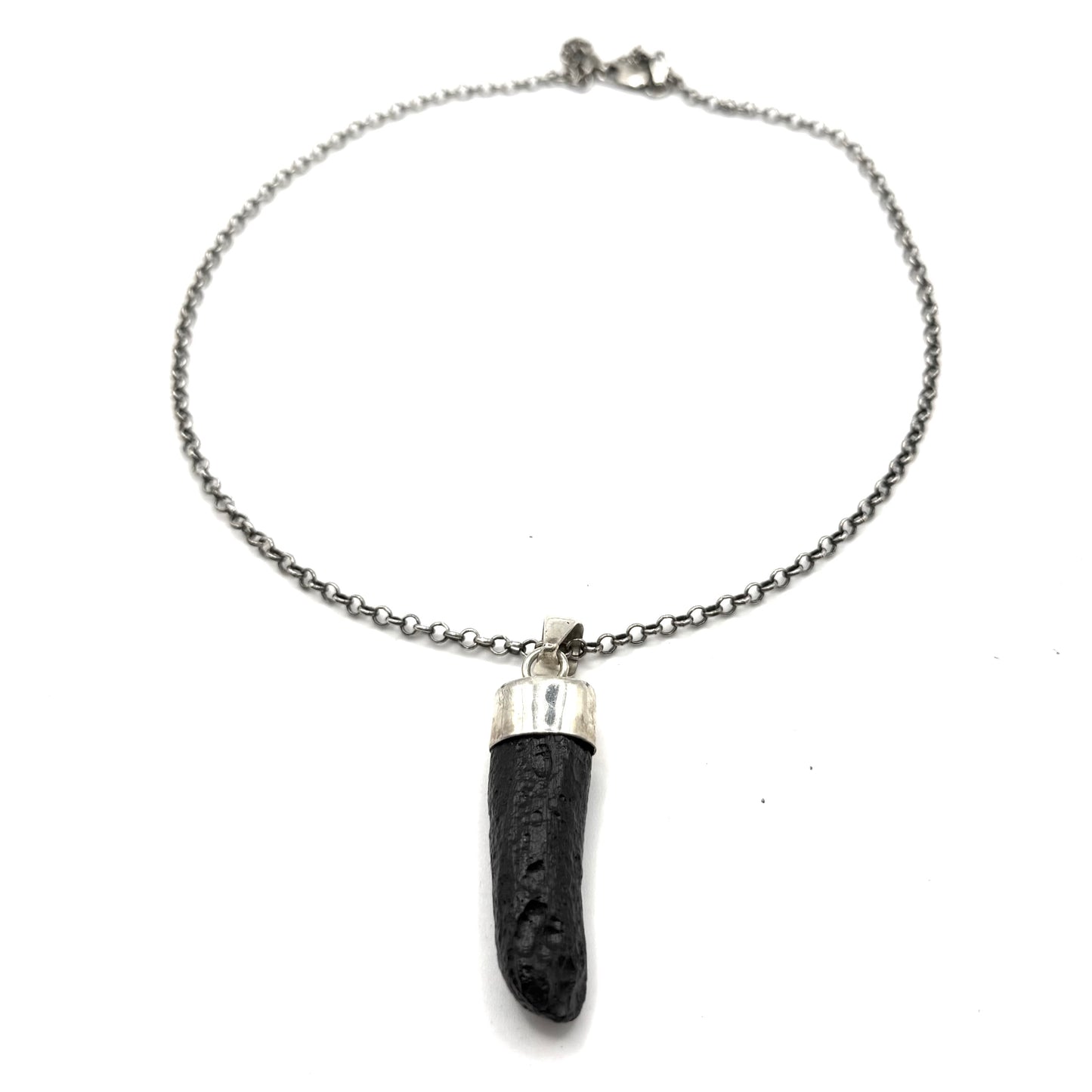 Tektite Ancient Kings’ Necklace Sterling Silver