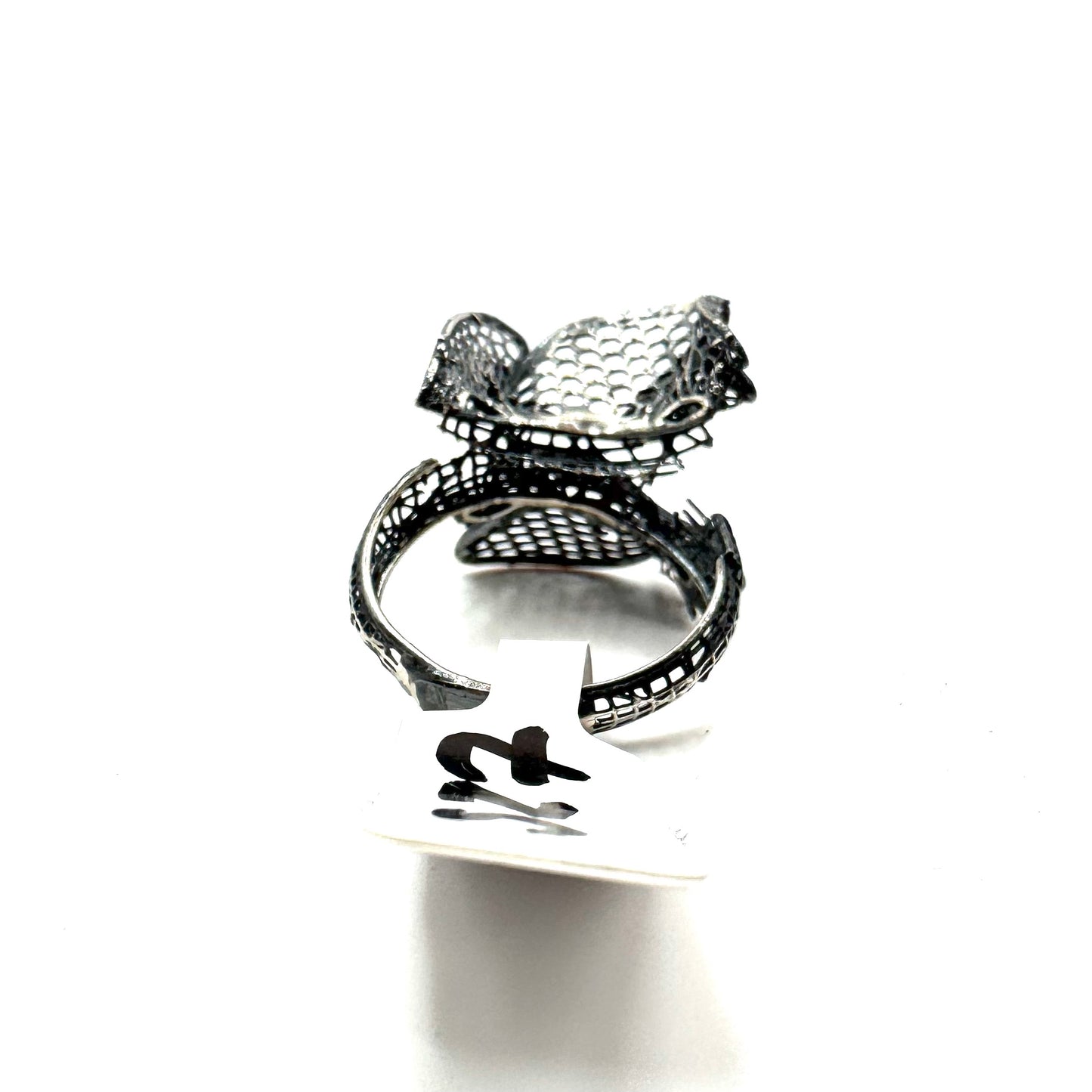 Geometric Abstract Ring In Sterling Silver