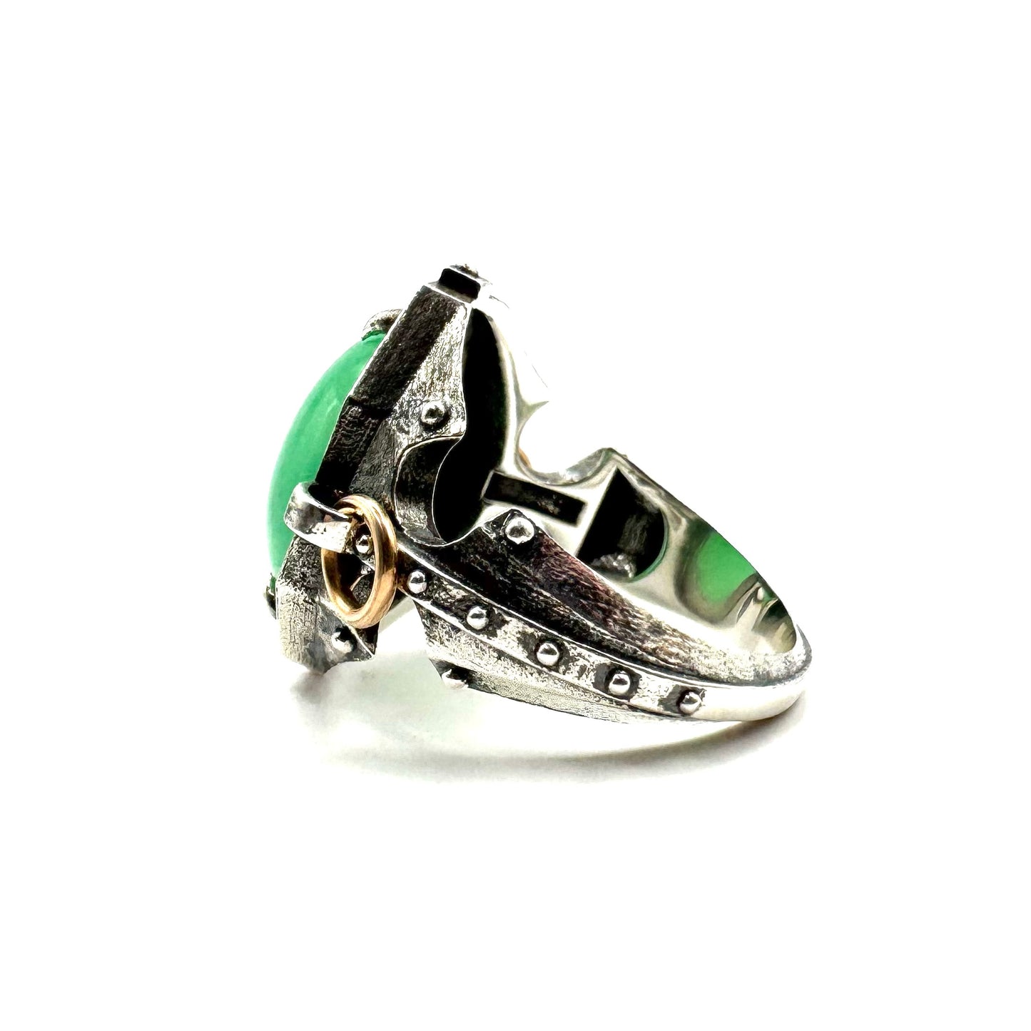 Chrysoprase Citadel Ring in Sterling Silver
