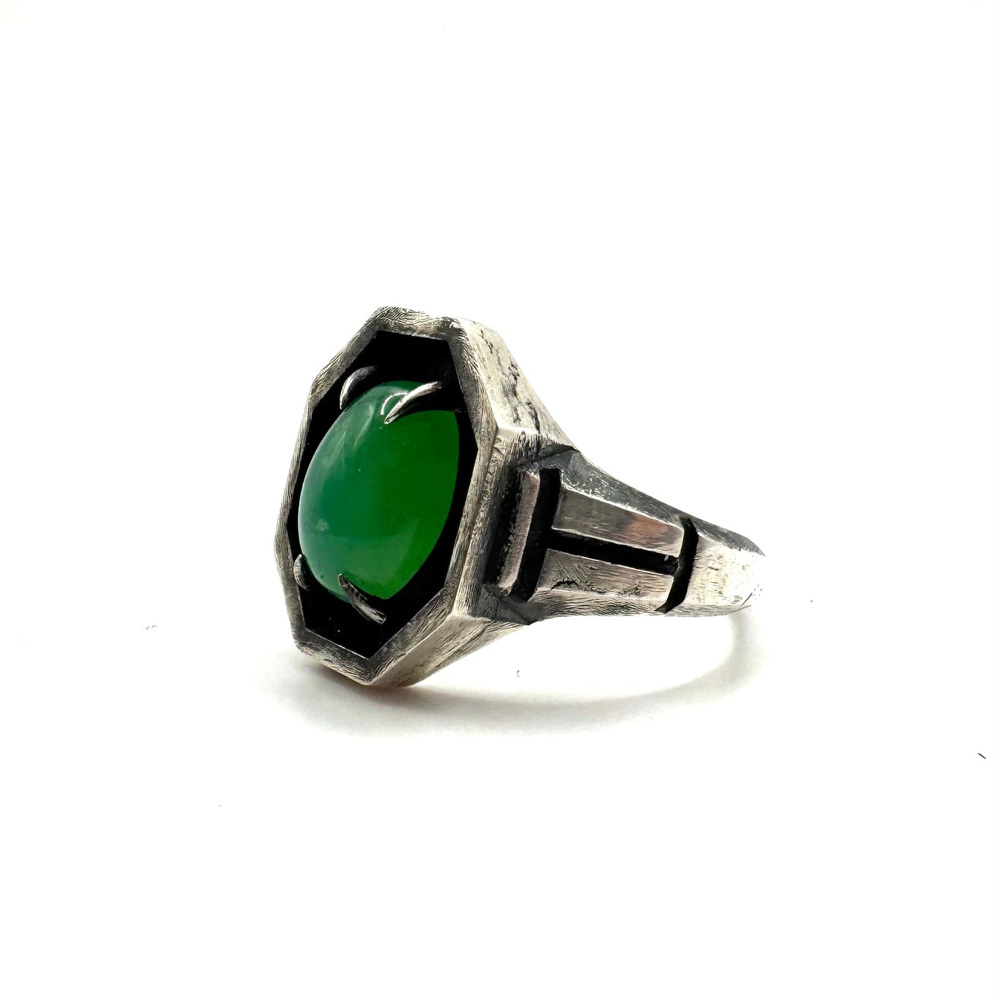 Chrysoprase Sanctum Ring in Sterling Silver