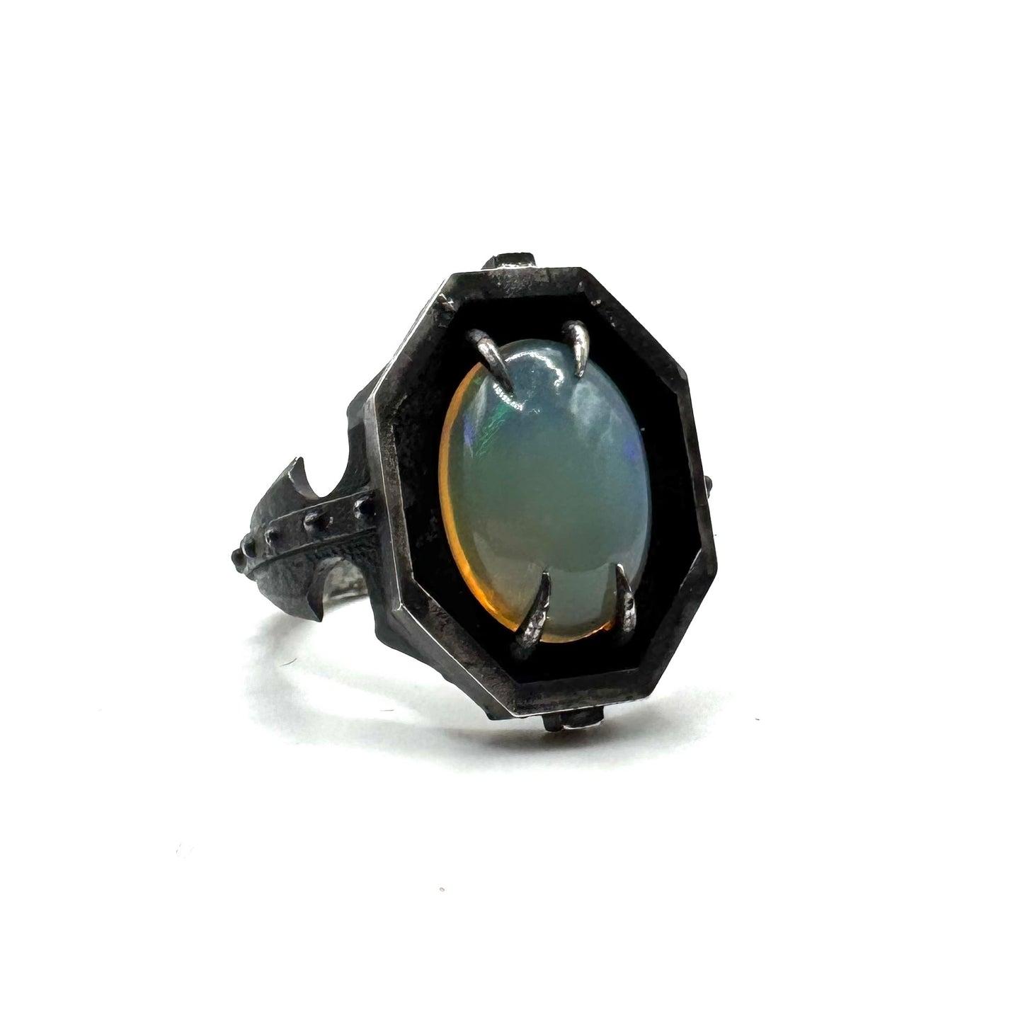 Welo Opal Citadel Ring in Sterling Silver