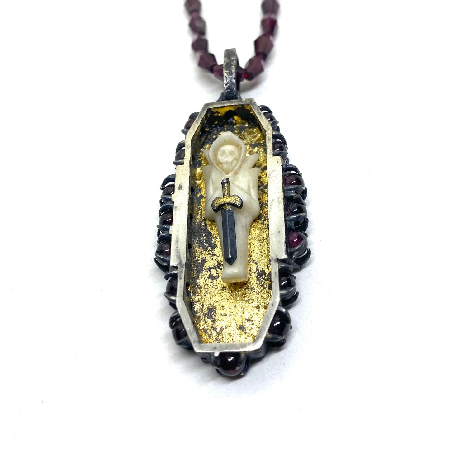 Four Horsemen of the Appcalypse - War Necklace in Sterling Silver and Garnet
