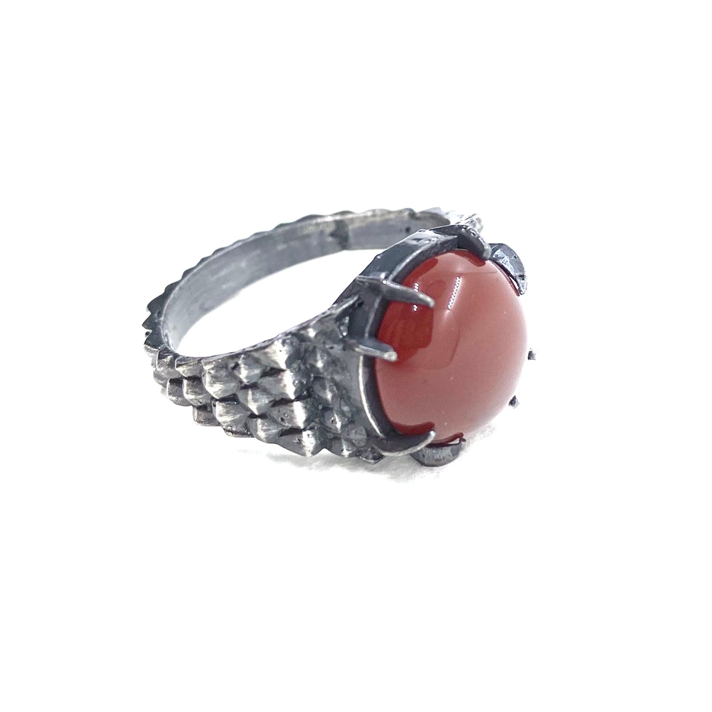 Dragon’s Claw with Carnelian in Sterling Silver
