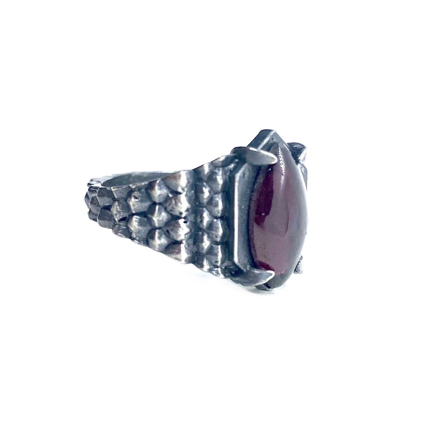 Dragon’s Claw with Garnet in Sterling Silver