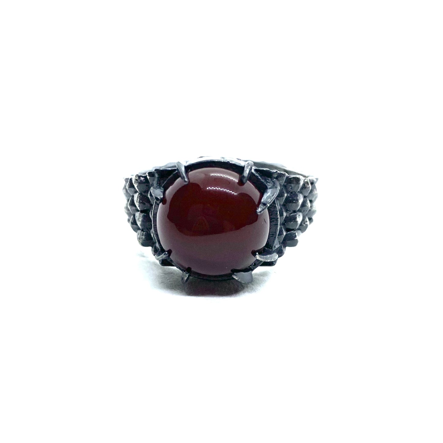 Dragon’s Claw with Carnelian in Sterling Silver