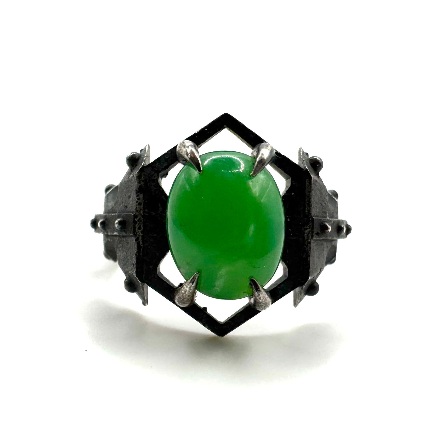 Chrysoprase Sanctum Ring in Sterling Silver