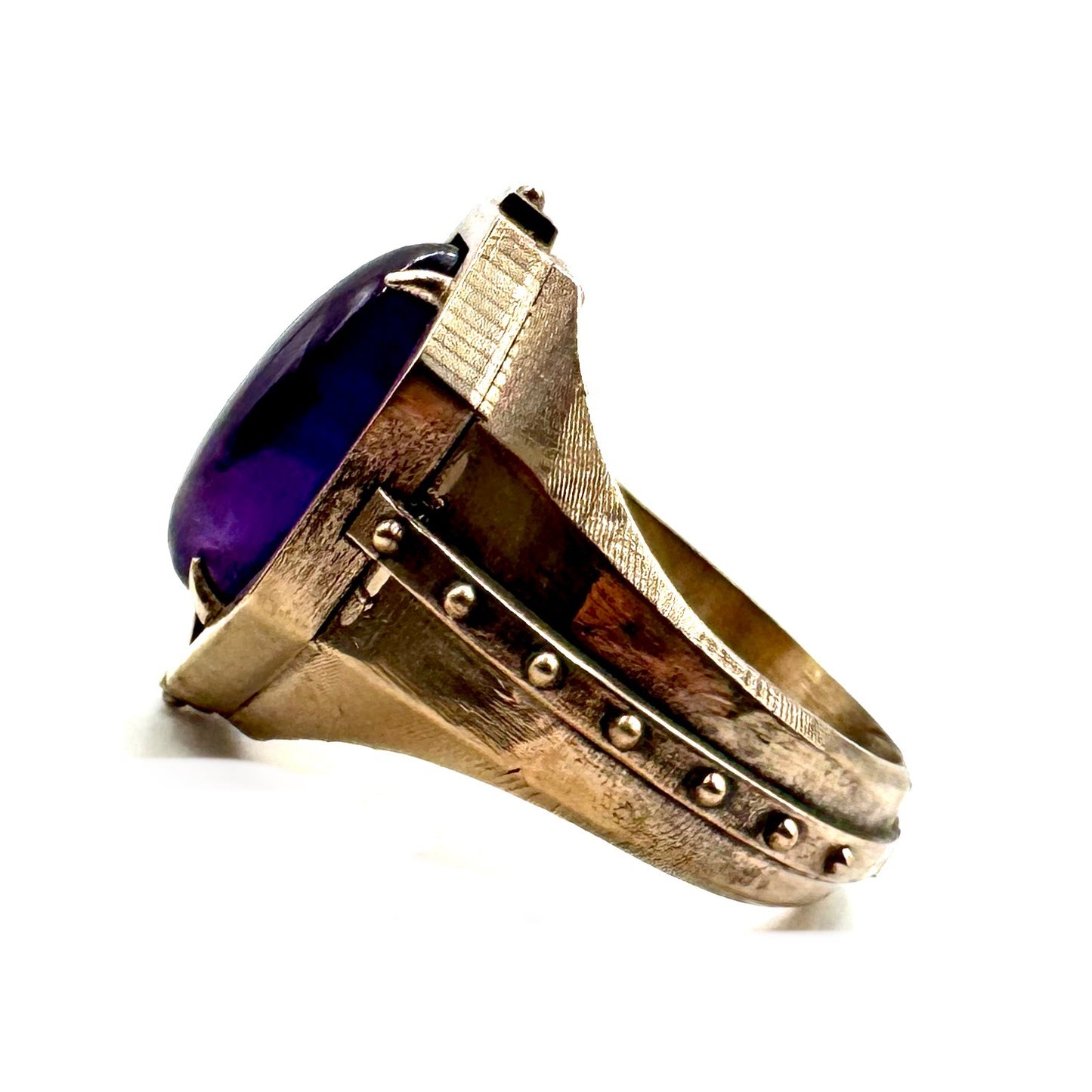 Citadel Ring With Amethyst in Bronze
