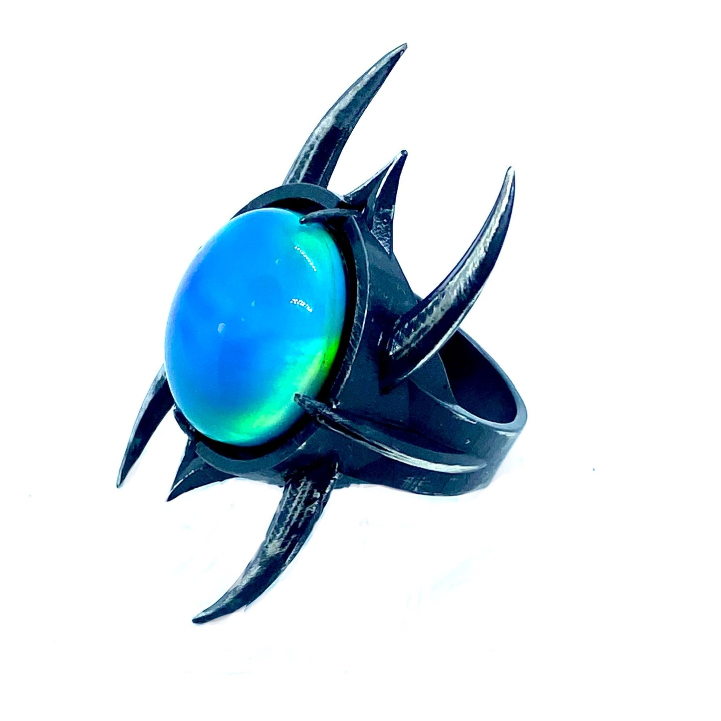 Icerend Aurora Opal Ring Sterling Silver