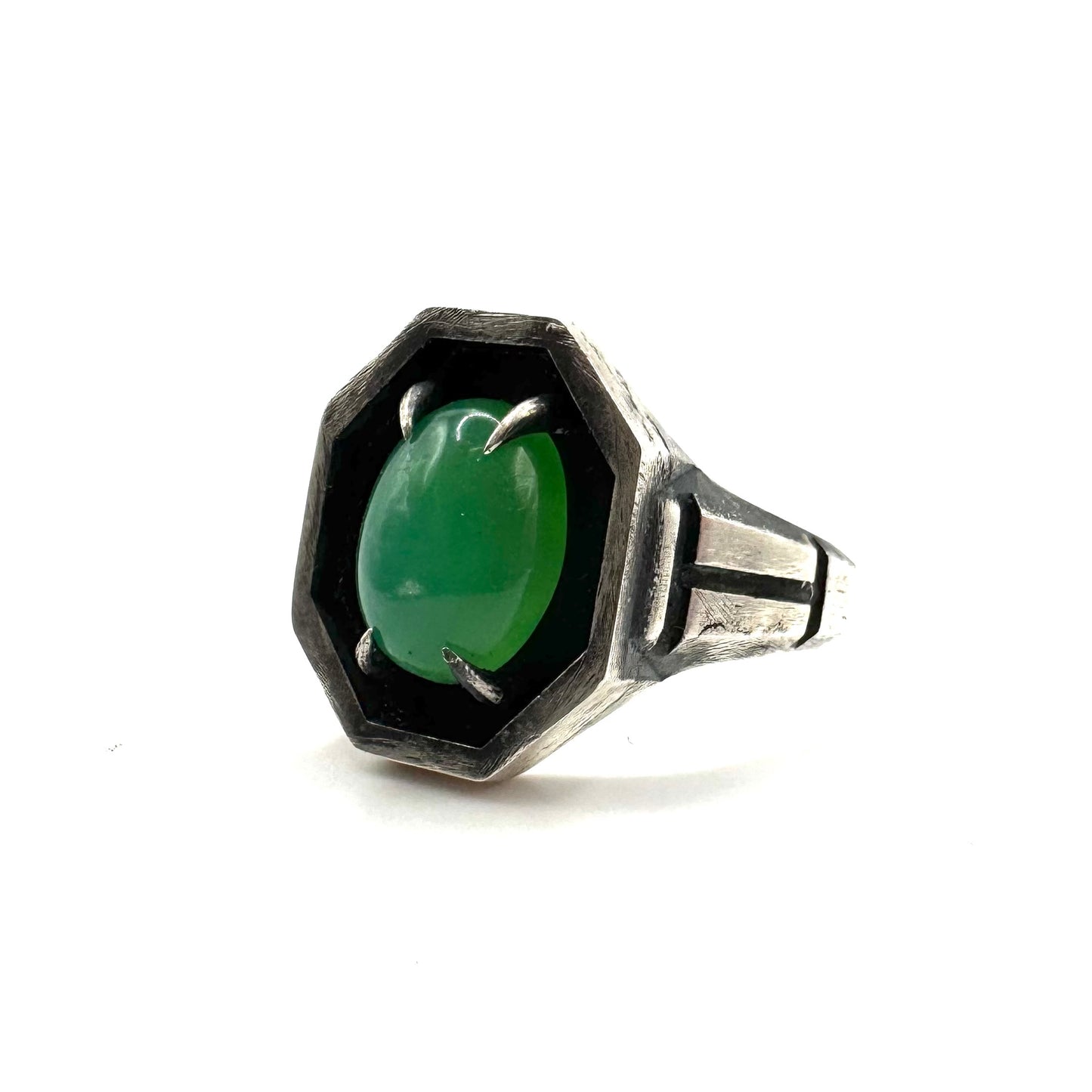Chrysoprase Sanctum Ring in Sterling Silver
