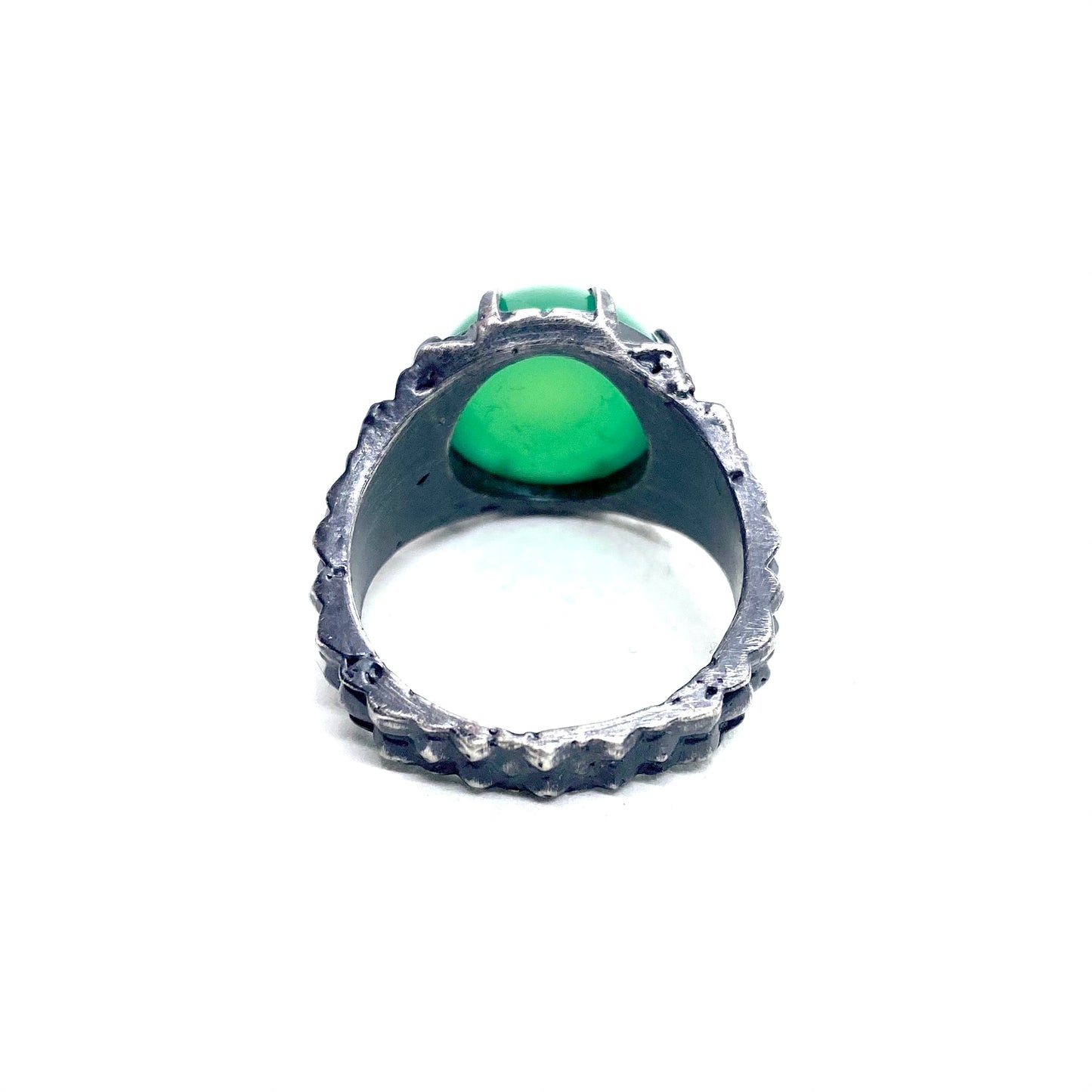 Dragon’s Claw with Green onyx in Sterling Silver