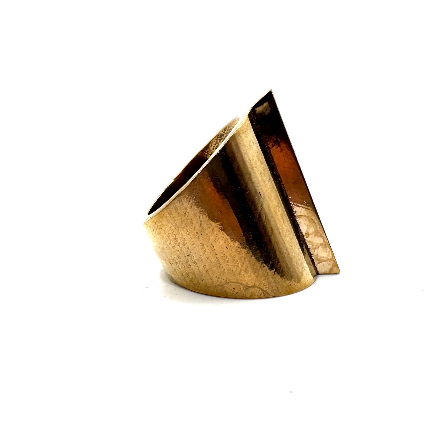 Mono Ring in Bronze Brutalist