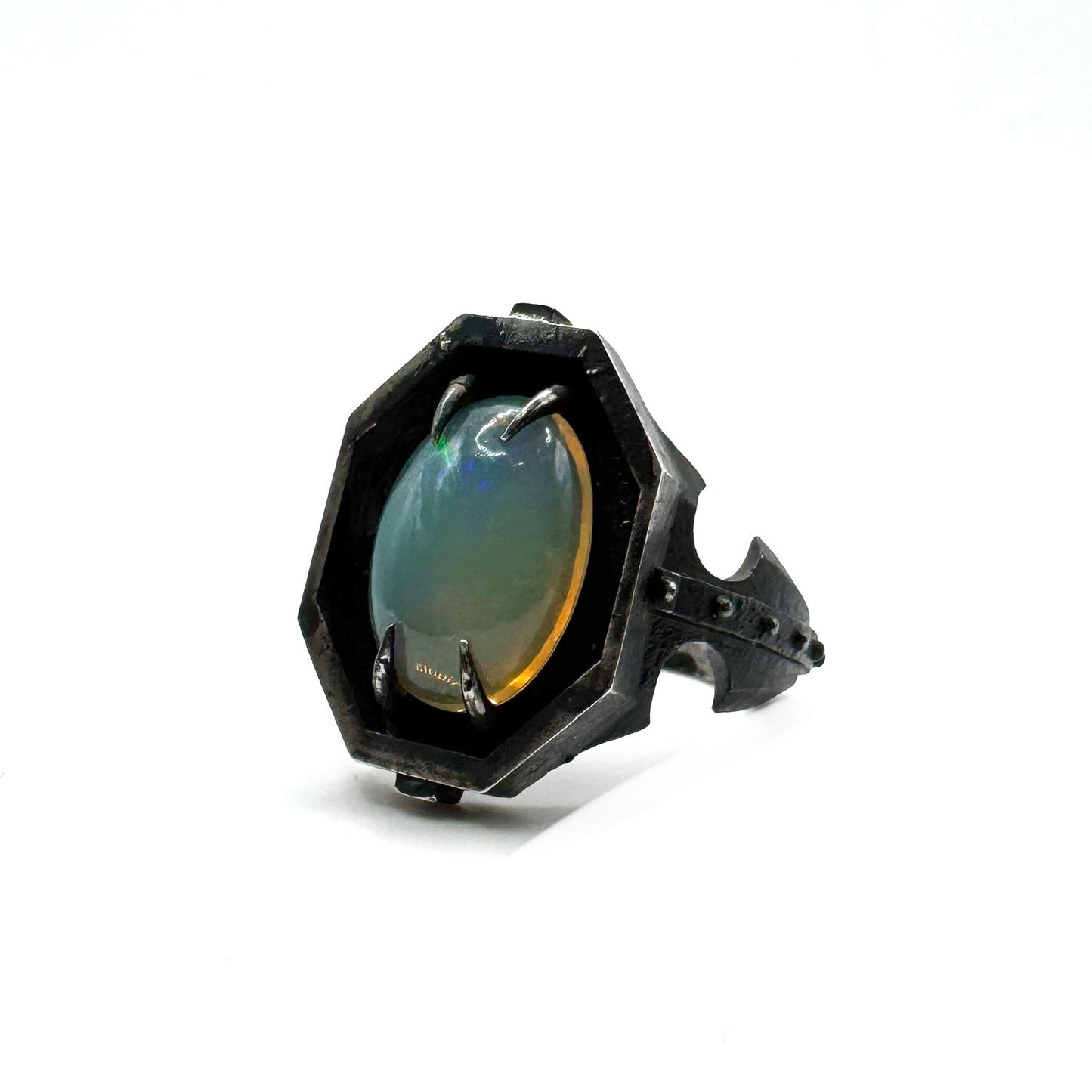 Welo Opal Citadel Ring in Sterling Silver