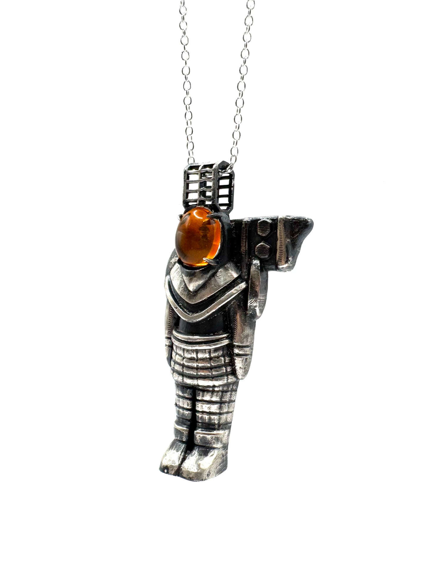 Ancient Origins Astronaut Pendant - Amber in Sterling Silver