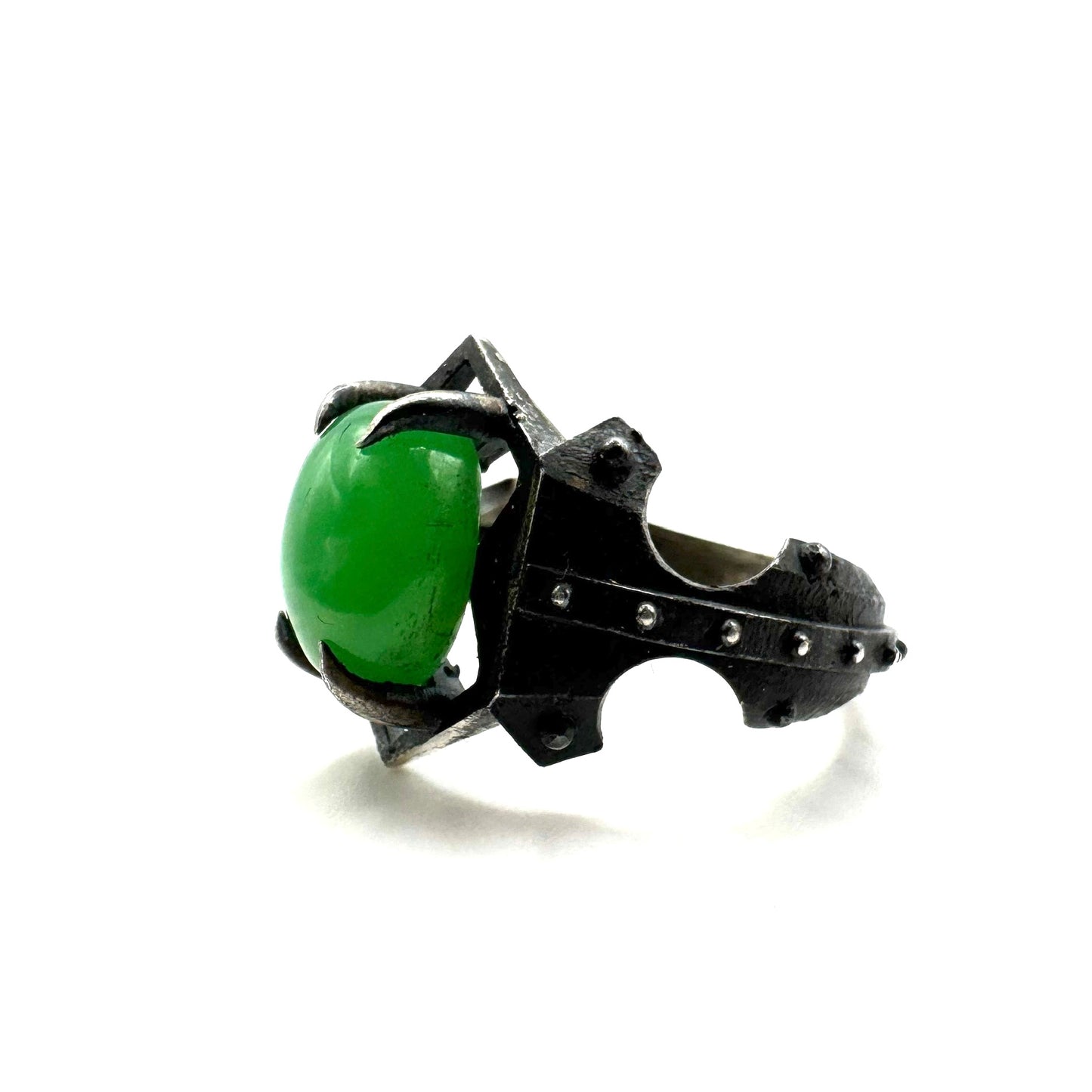 Chrysoprase Sanctum Ring in Sterling Silver