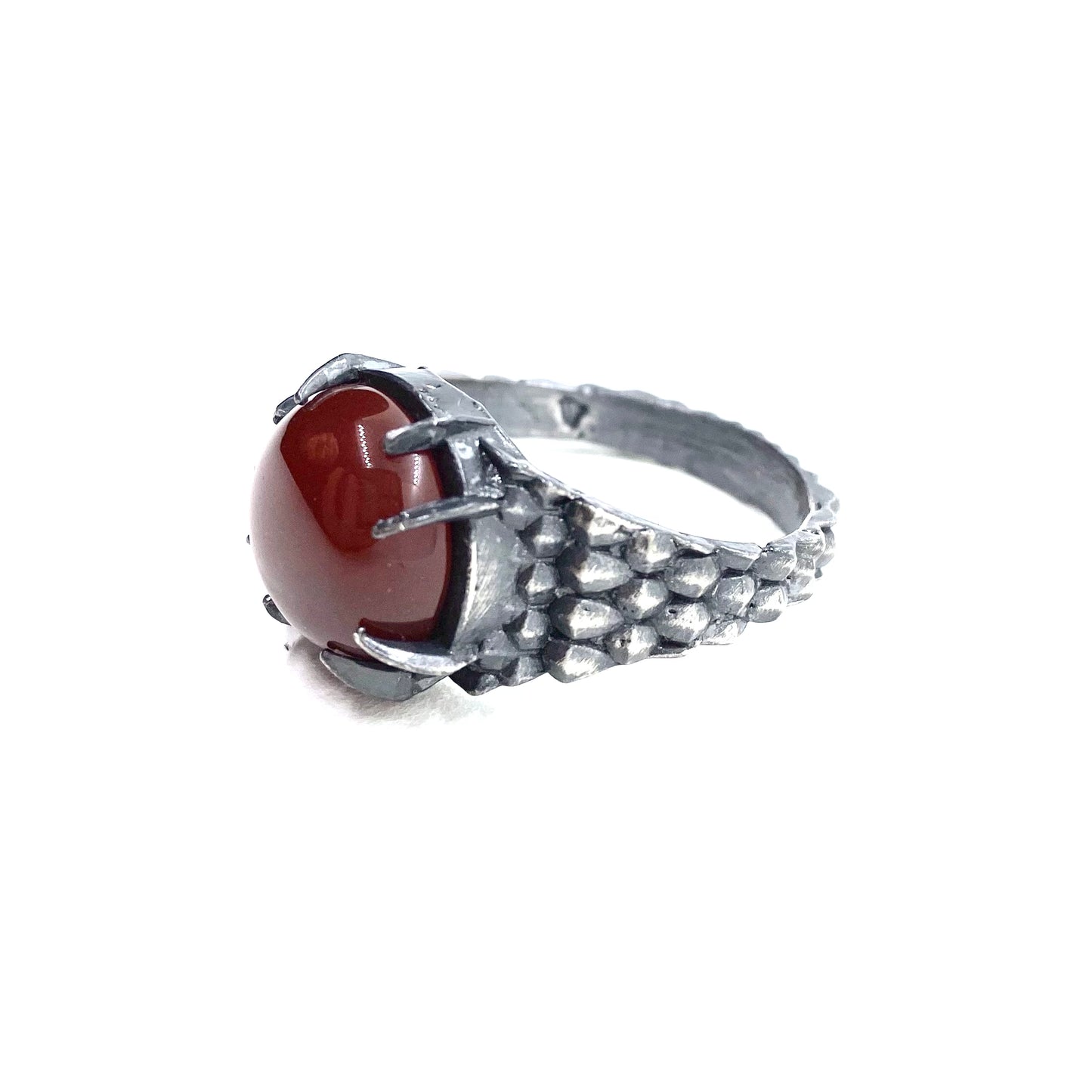Dragon’s Claw with Carnelian in Sterling Silver