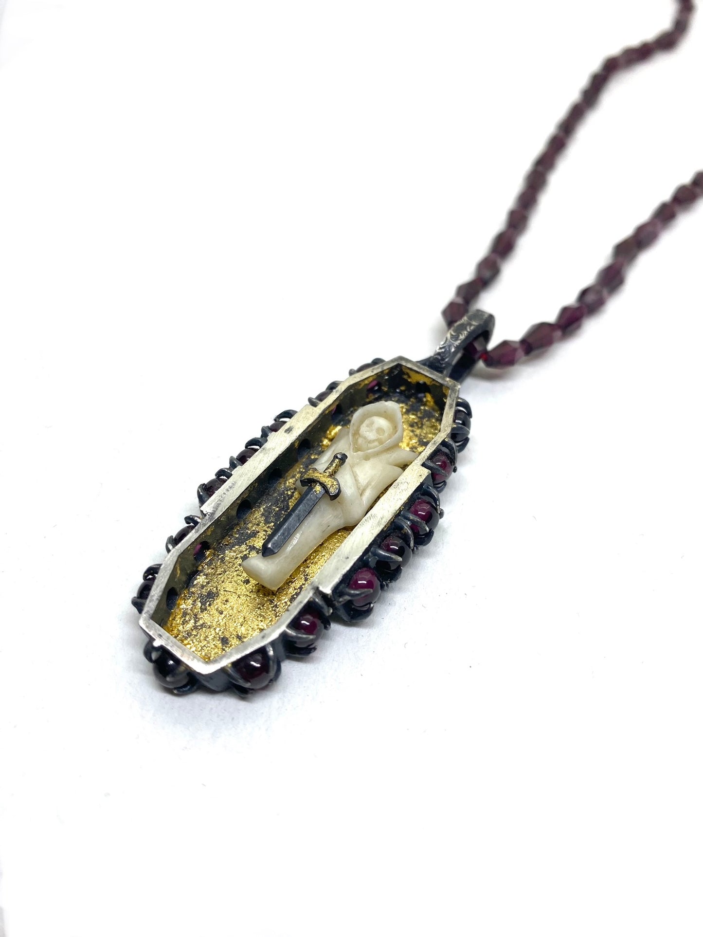 Four Horsemen of the Appcalypse - War Necklace in Sterling Silver and Garnet