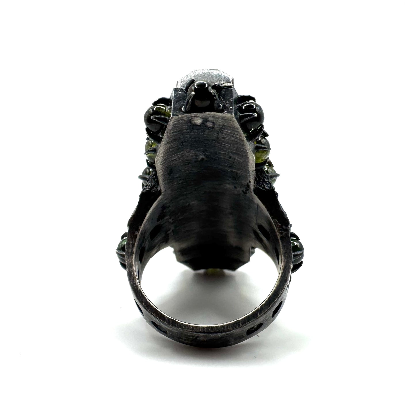 Gibbet Coffin Ring in Sterling Silver and Tourmaline