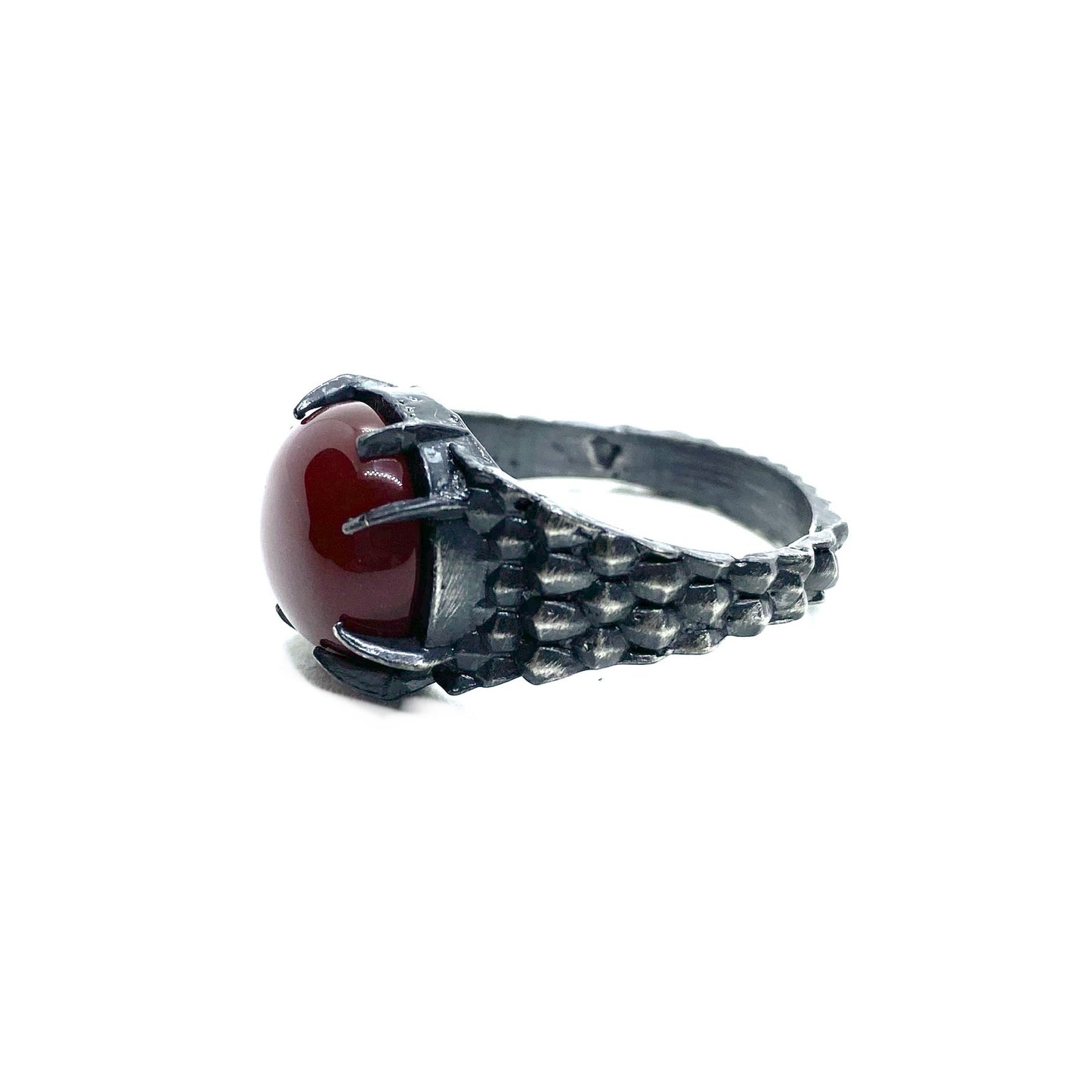 Dragon’s Claw with Carnelian in Sterling Silver