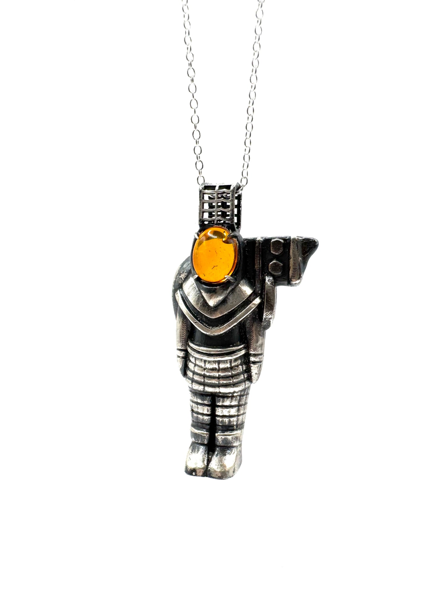 Ancient Origins Astronaut Pendant - Amber in Sterling Silver