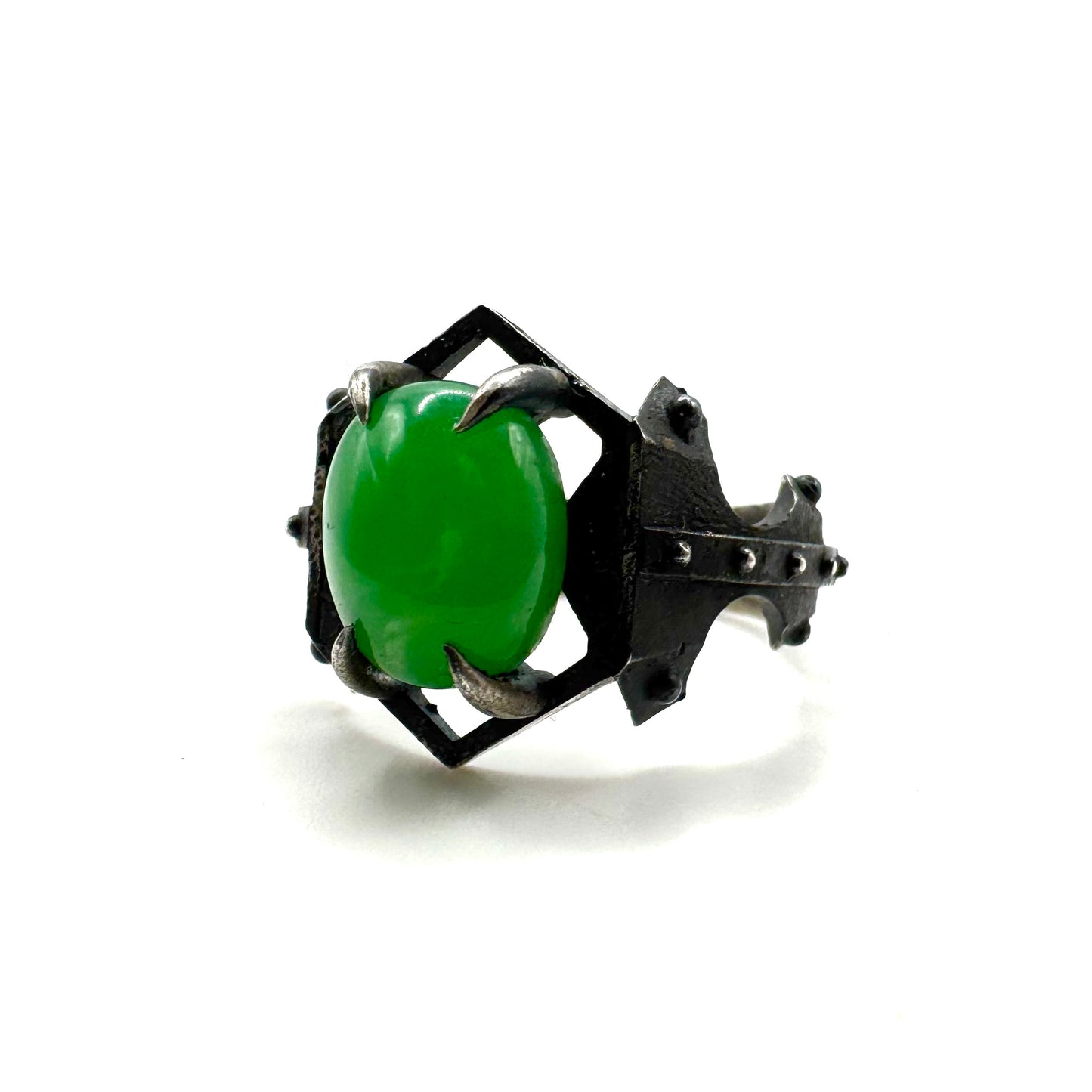 Chrysoprase Sanctum Ring in Sterling Silver