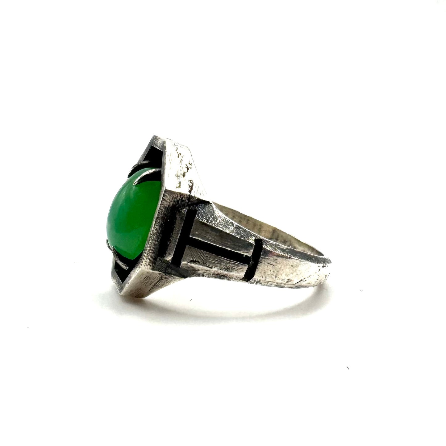 Chrysoprase Sanctum Ring in Sterling Silver