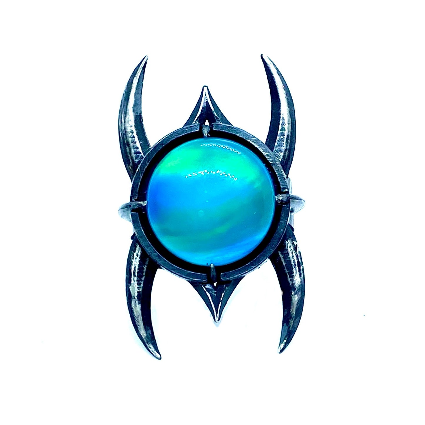 Icerend Aurora Opal Ring Sterling Silver