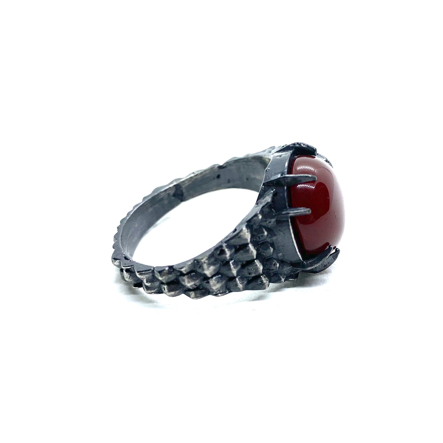Dragon’s Claw with Carnelian in Sterling Silver
