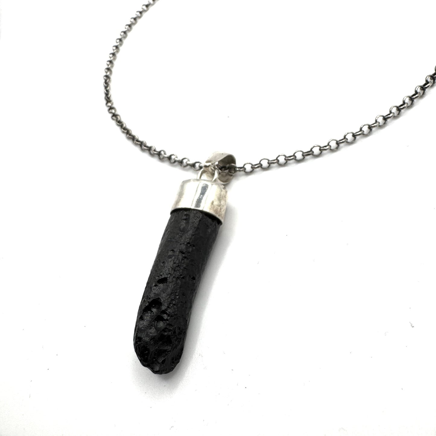 Tektite Ancient Kings’ Necklace Sterling Silver