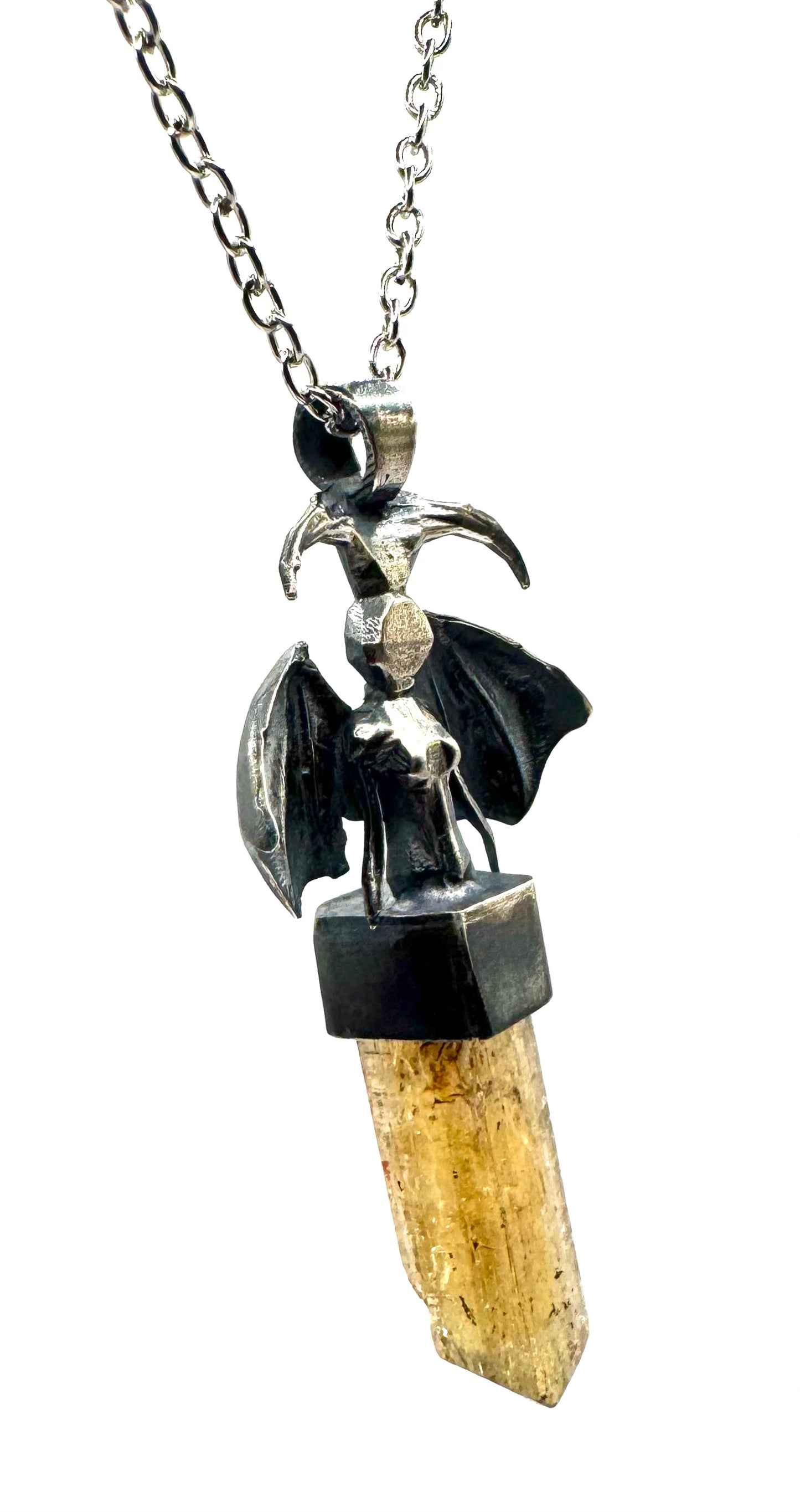 Lilith’s Sword Imperial Topaz Necklace in Sterling Silver