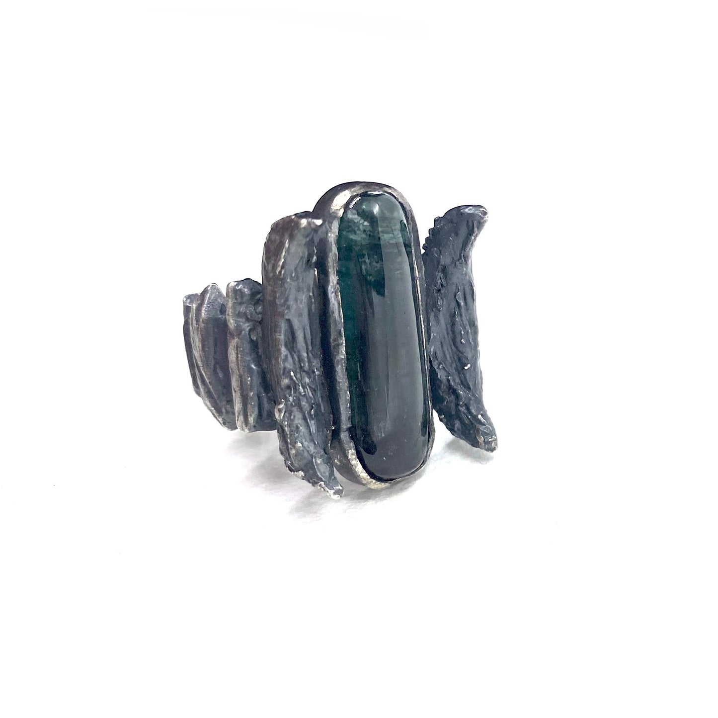 Briar Paladin Green Tourmaline Ring in Sterling Silver