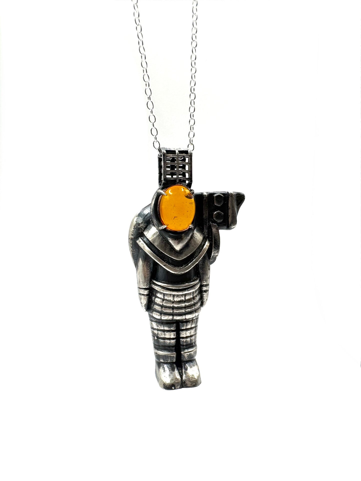 Ancient Origins Astronaut Pendant - Amber in Sterling Silver