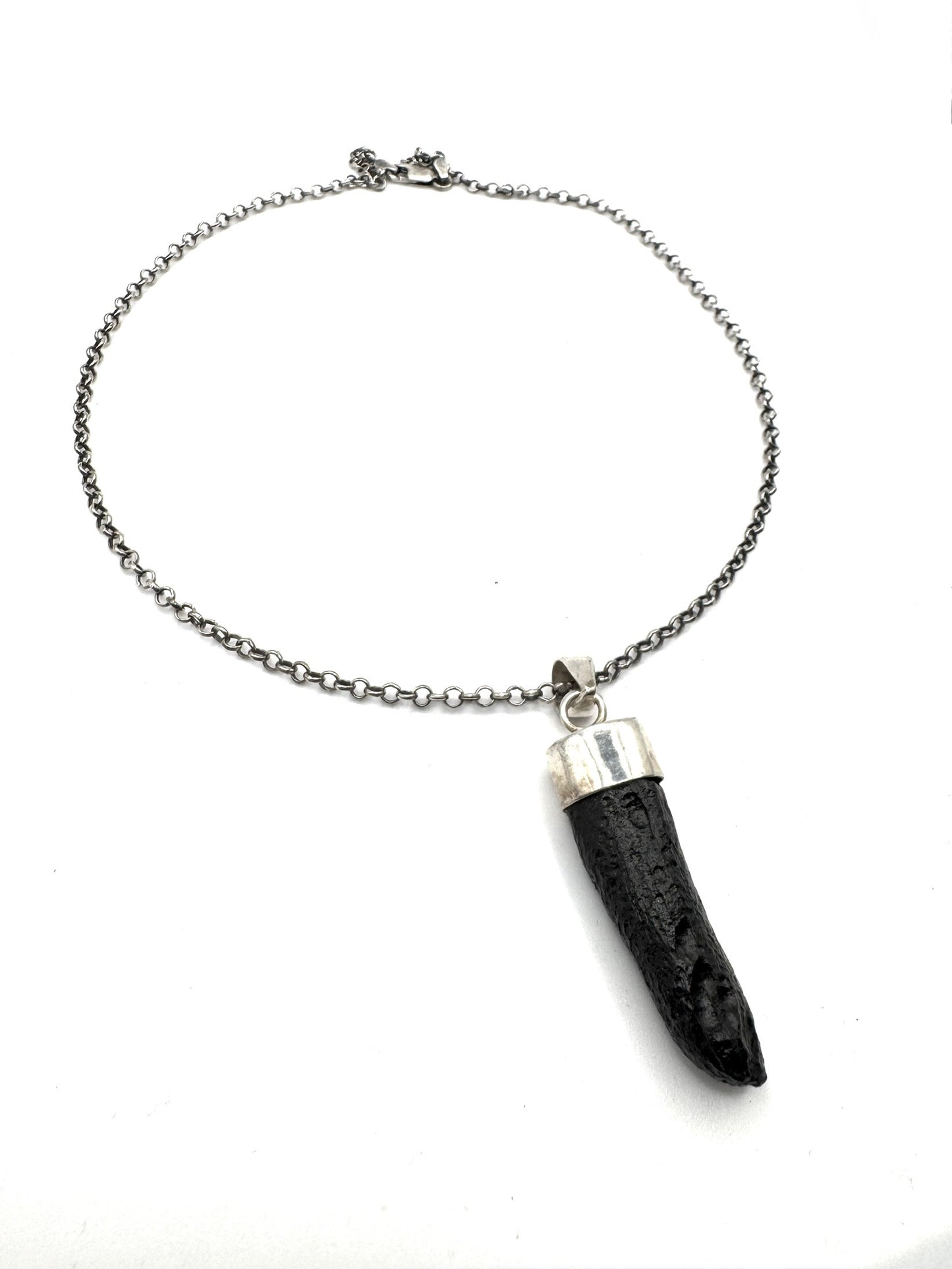 Tektite Ancient Kings’ Necklace Sterling Silver
