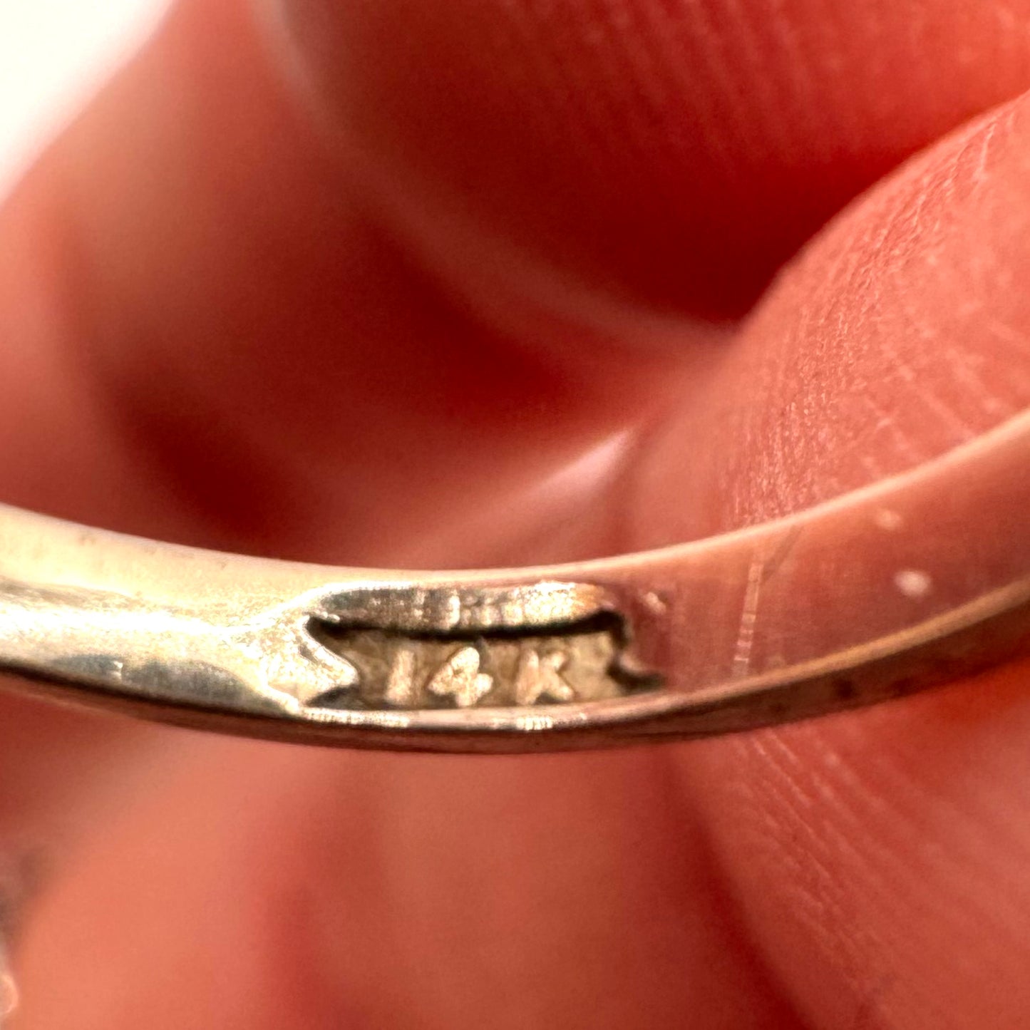 Antique 14k Gold Setting With a 1/2 Carat Pink Tourmaline Ring