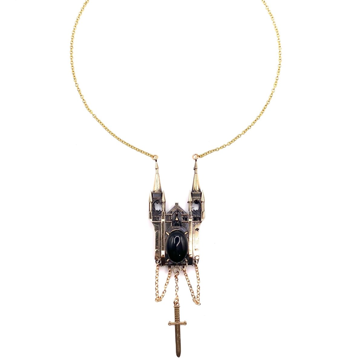 Cathedral Scrying Necklace Bronze - Julian The 2nd - NECKLACE - Cathedral Scrying Necklace Bronze