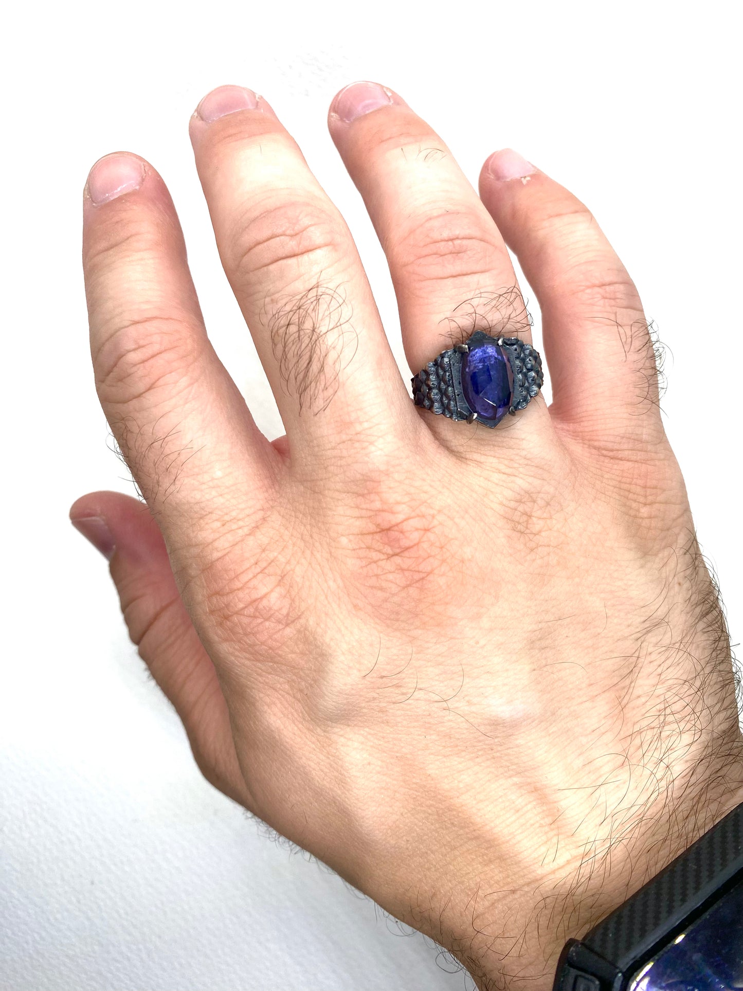Dragon’s Claw with Iolite in Sterling Silver