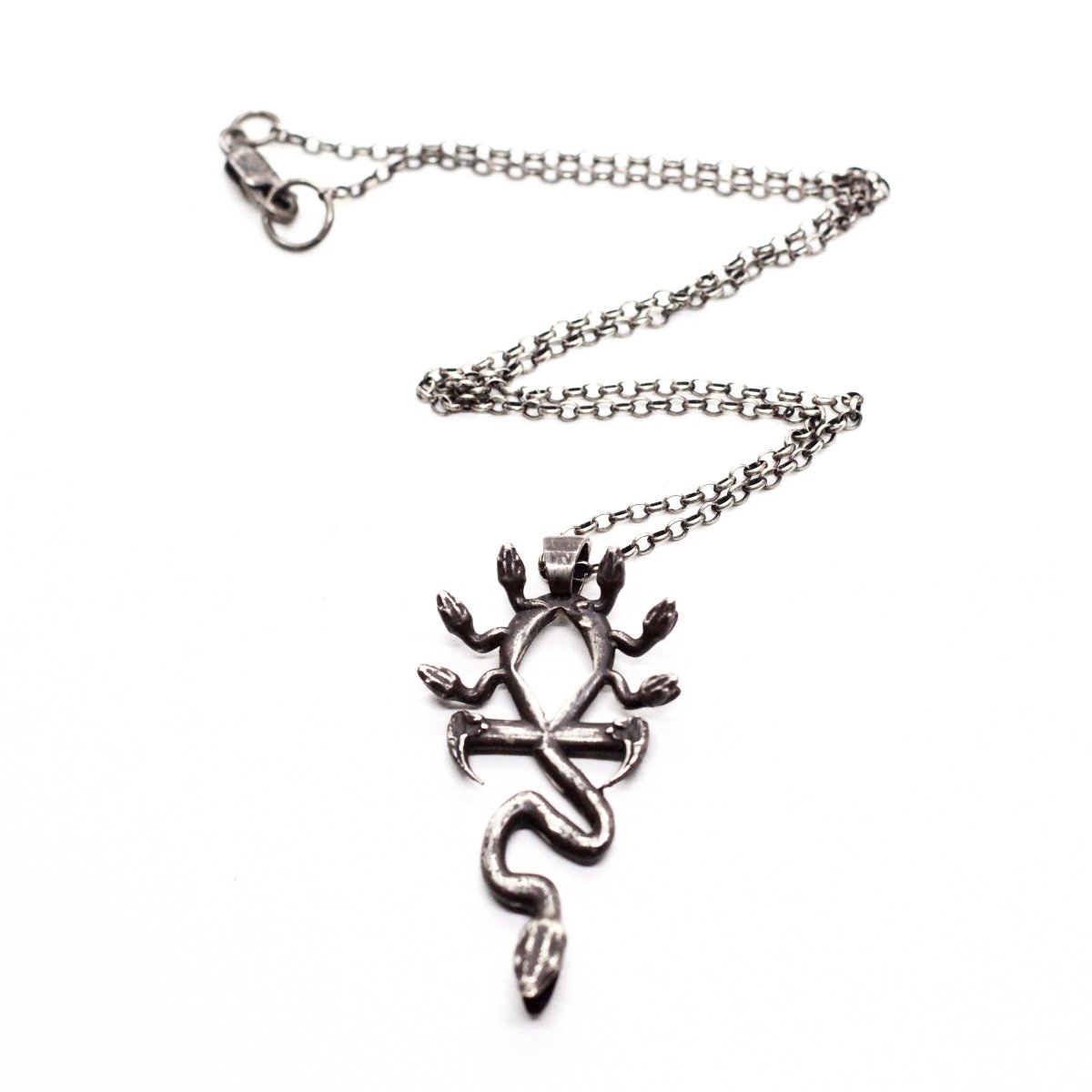 Medusa Ankh Necklace in Sterling Silver - Julian The 2nd - NECKLACE - Medusa Ankh Necklace in Sterling Silver