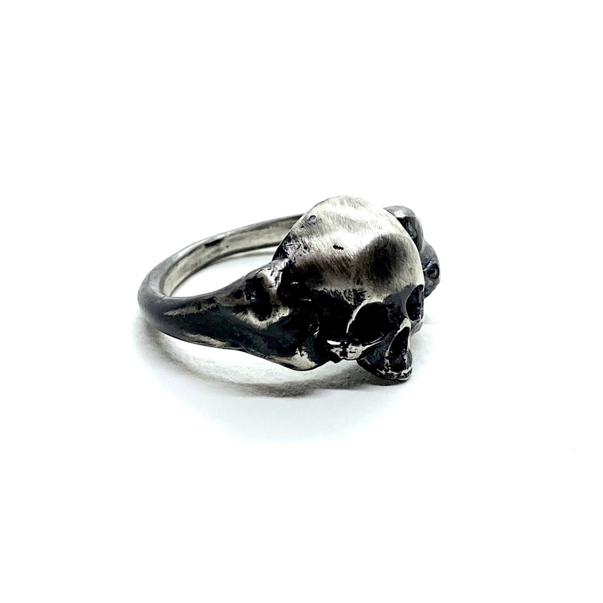 Skull and Bones Ring in Sterling Silver - Julian The 2nd - RING - Skull and Bones Ring in Sterling Silver