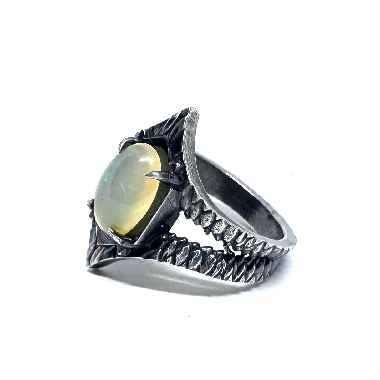 Serpent’s Bite Ring Opal in Sterling Silver
