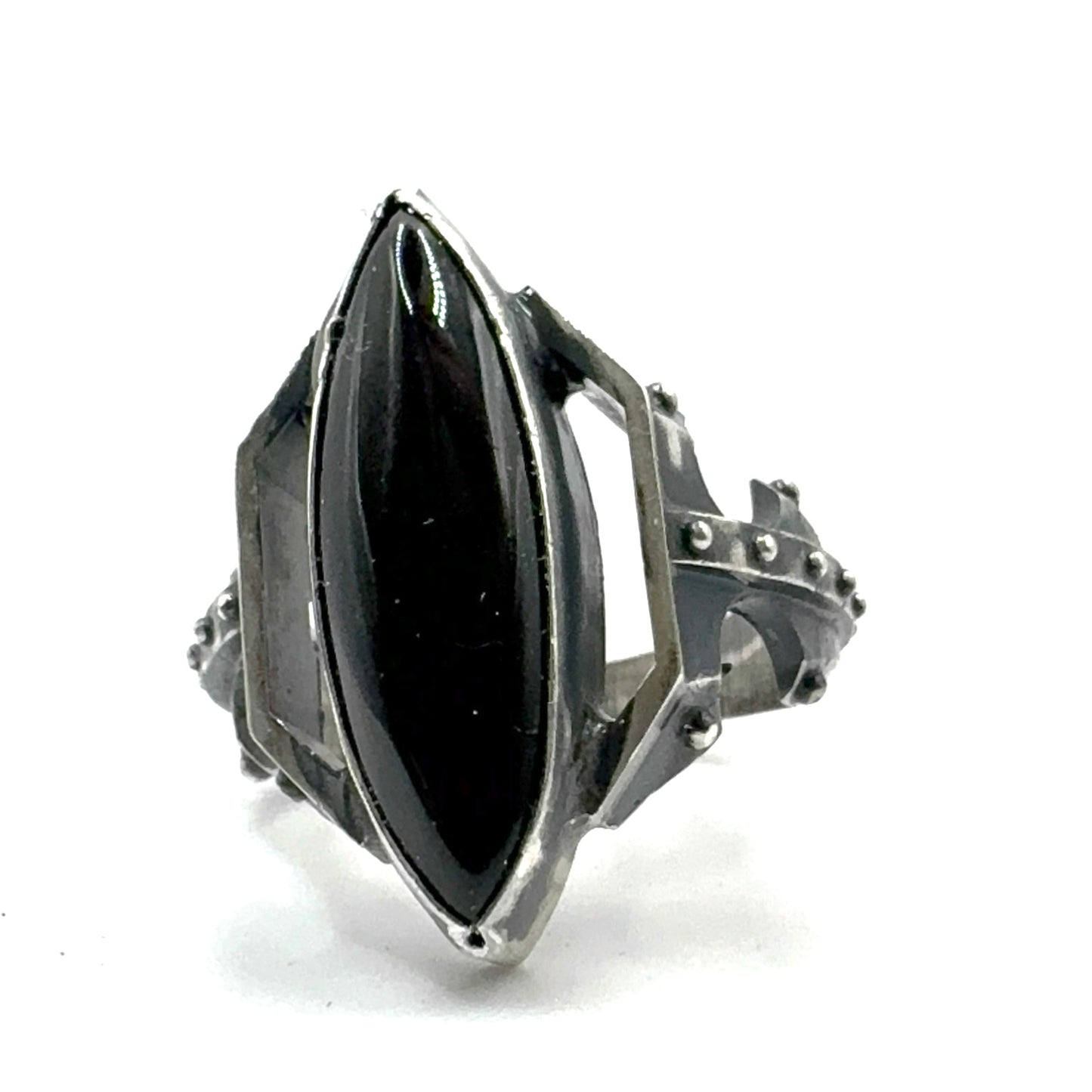 Citadel Ring With Talon Onyx in Sterling Silver