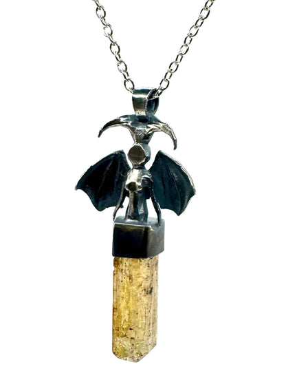 Lilith’s Sword Imperial Topaz Necklace in Sterling Silver