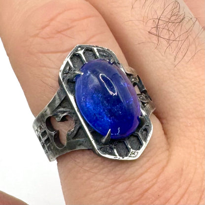 The Oracle Ring With Tanzanite in Sterling Silver