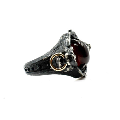 Garnet Sanctum Ring in Sterling Silver