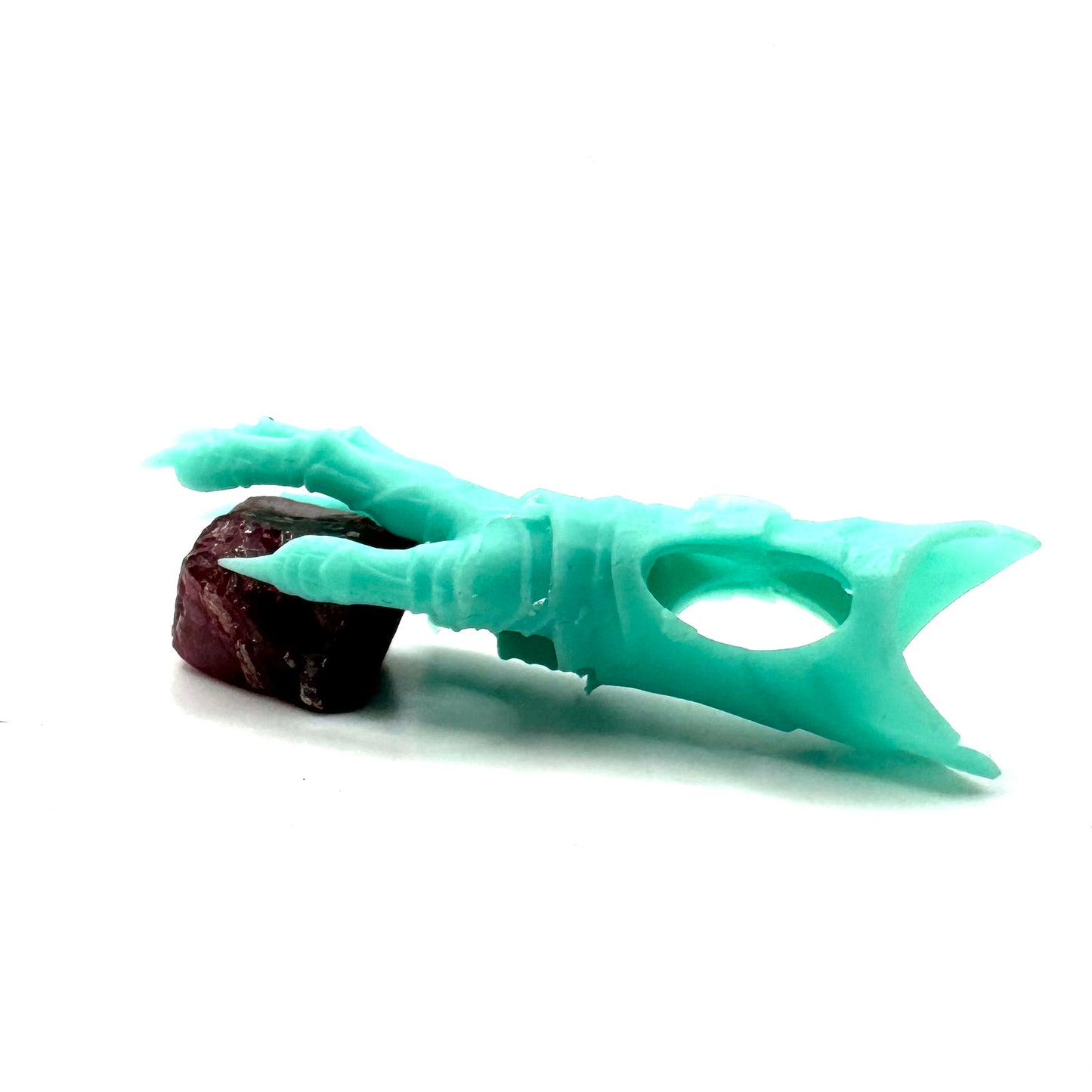 TO BE CAST -  Abaddon Smaller Pendant In sterling Silver And Red Spinel And Black Onyx