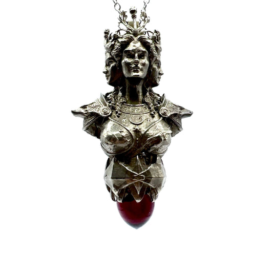 PREORDER - Hecate’s Aporia Talisman Pendant With Garnet